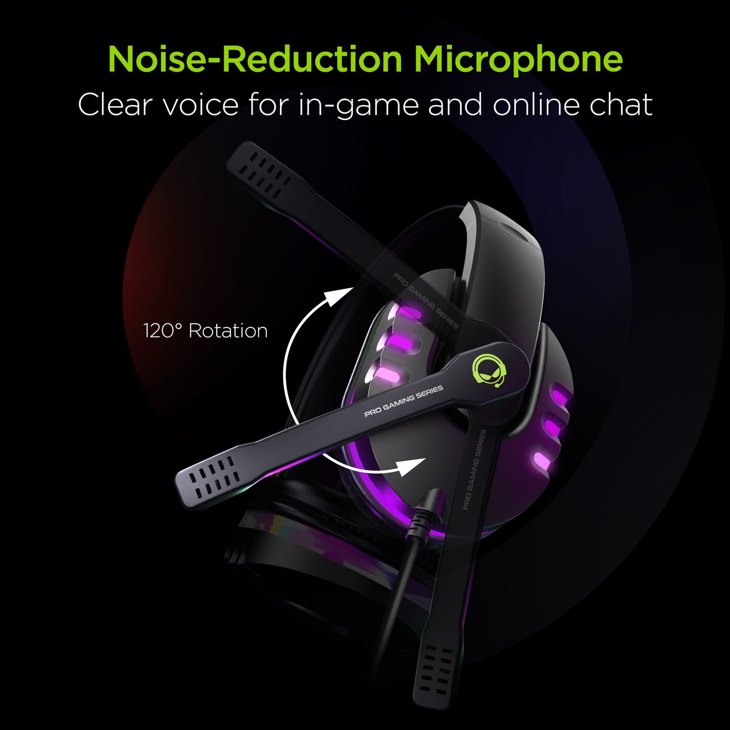 HyperGear SoundRecon RGB LED Gaming Headset w 7 Color Lights & Mic